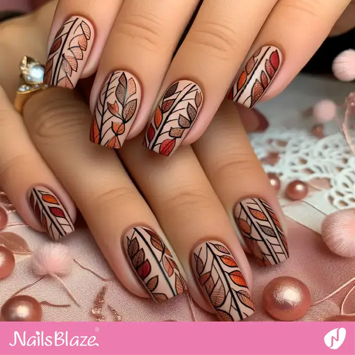 Fall Leaves Nails | Seasonal - NB1182